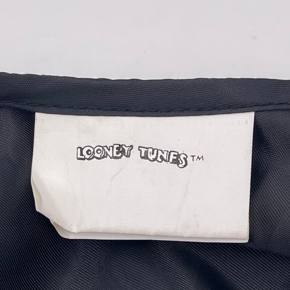 Vintage 1996 Warner Bros Sz S Looney Tunes TWEETY Bird Vest Black Leather Suede - Picture 4 of 7